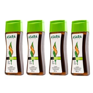 شامپو تقویت کننده و ضد ریزش مو آسارا مدل herbal حجم 260 میلی لیتر بسته 4 عددی